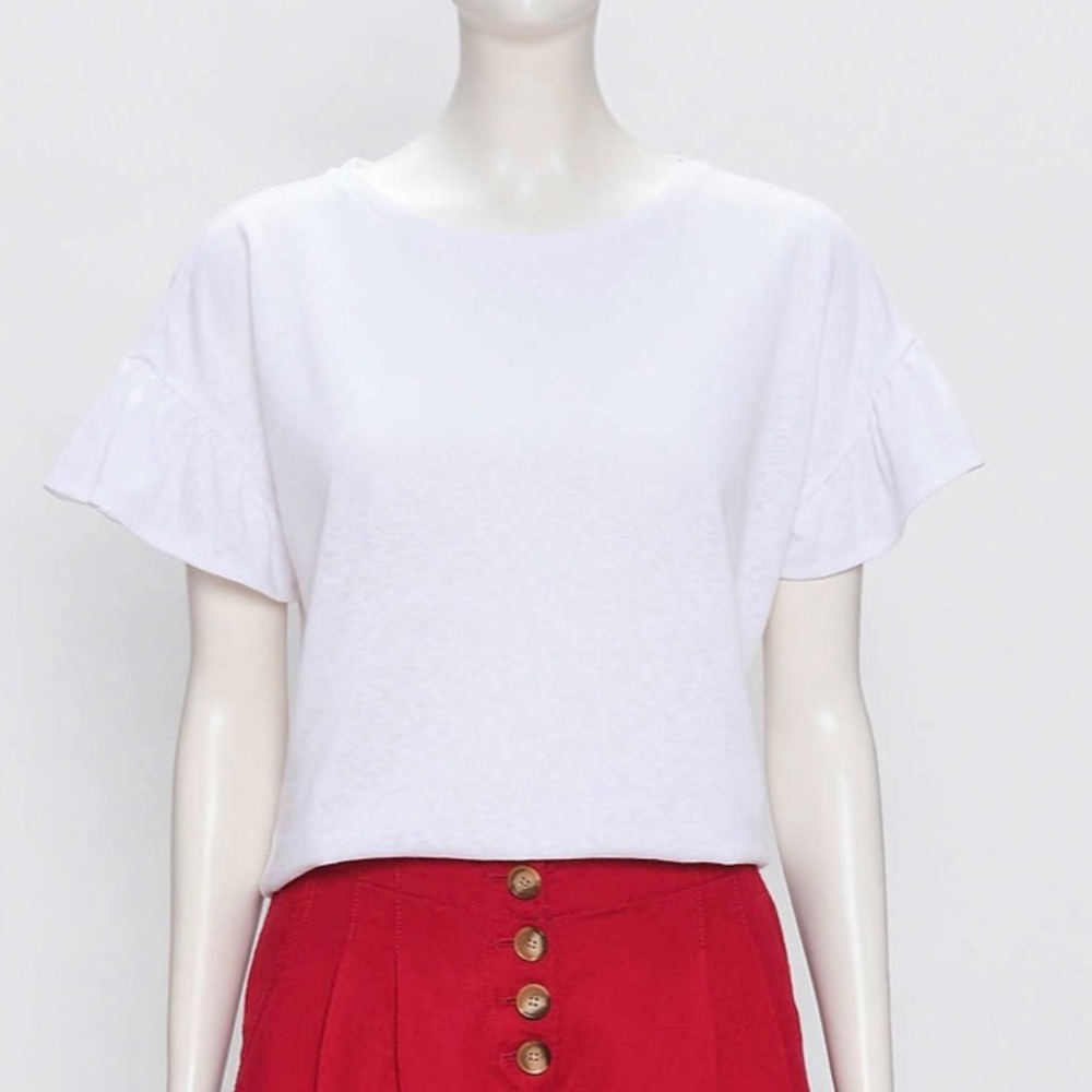 Ruffle Sleeve T-Shirt